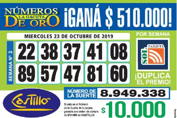 Los Números de Oro de LA GACETA