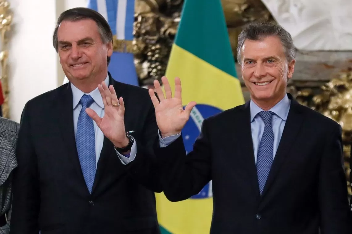 DE UN LADO. Bolsonaro siempre manifestó su apoyo a Macri.