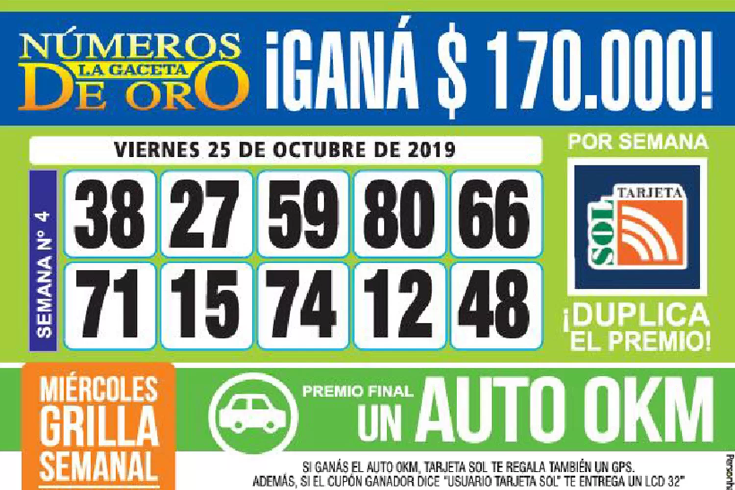 Los Números de Oro de LA GACETA