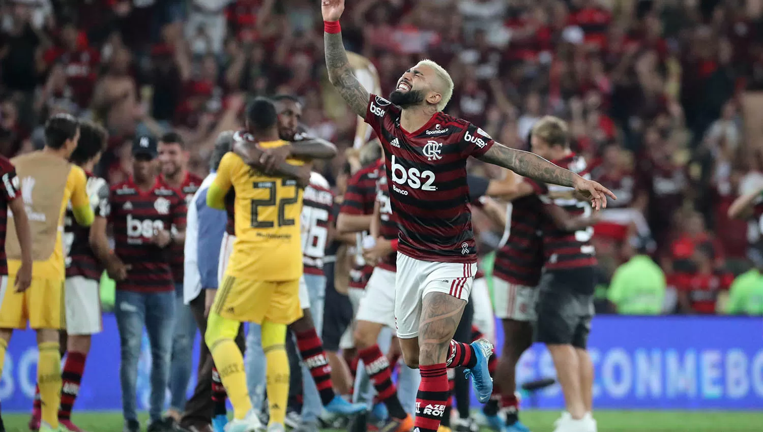 Gabriel Barbosa hizo un doblete en la goleada del Flamengo sobre Gremio. (Reuters)