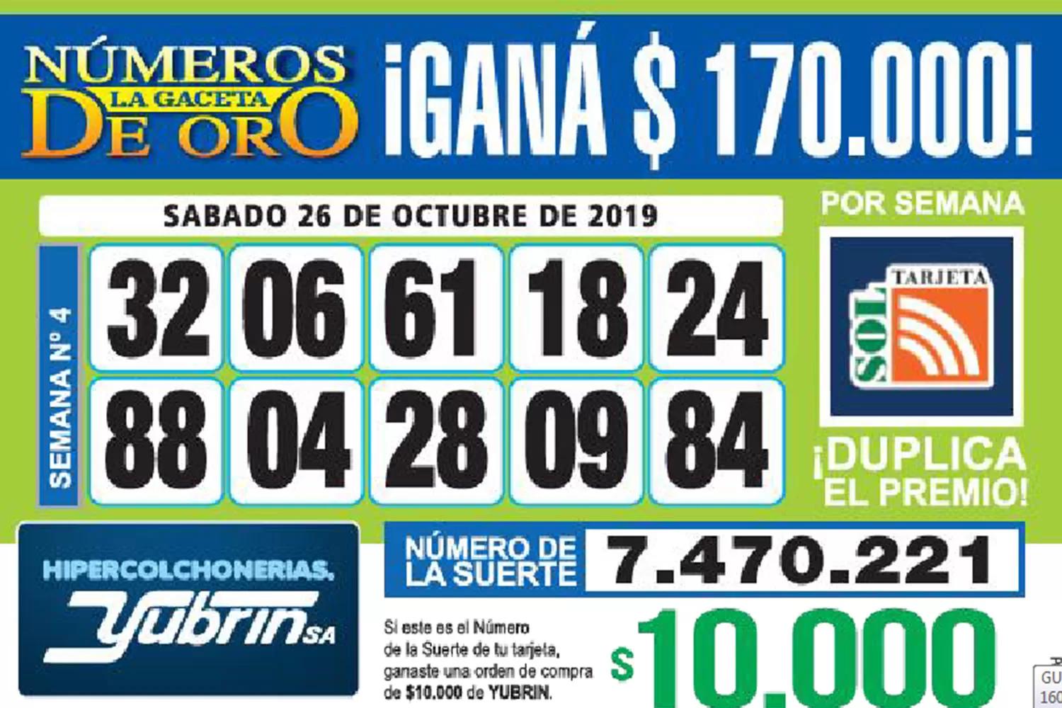 Los Números de Oro de LA GACETA