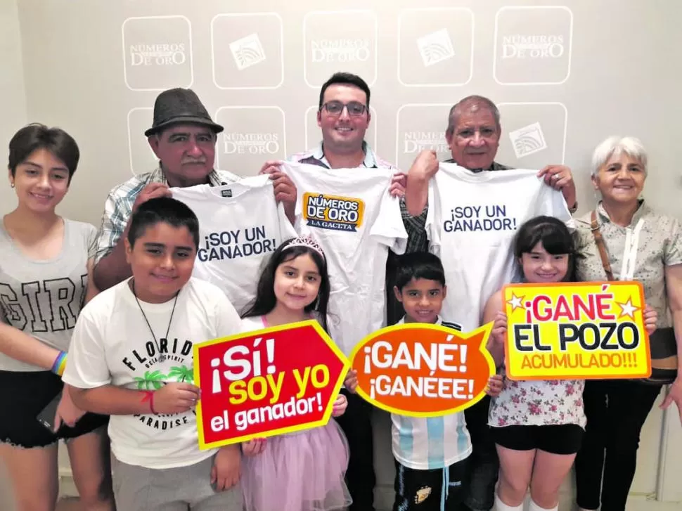 FAMILIAS GANADORAS. Carlos Andrés Décima,  Augusto Exequiel Varela y Domingo René Gómez.   