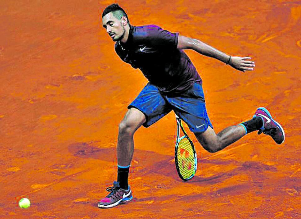 EN SINTONÍA. El extravagante Nick Kyrgios encontró en la acción de Gaudio algo a la medida de sus gustos.