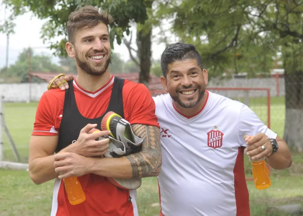 EL PRESENTE LES SONRÍE. Tras el breve receso, en las prácticas de San Martín predominaron las sonrisas y el buen humor. la gaceta / foto de antonio ferroni