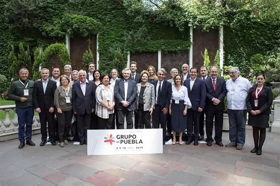 FOTO DE FAMILIA. El Grupo de Puebla se promociona como el espacio que nuclea a los principales dirigentes del progresismo latinoamericano. télam