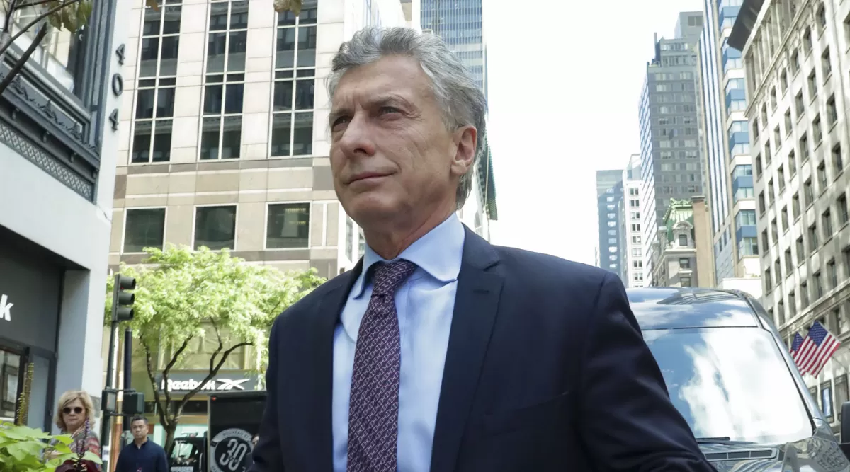 Mauricio Macri, durante uno de sus viajes a Nueva York para concretar un acuerdo con el FMI.