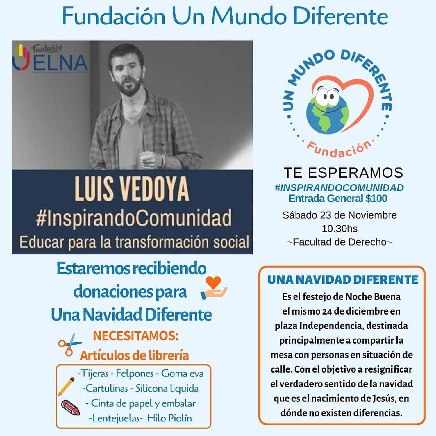 Convocan a un evento solidario en la Facultad de Derecho