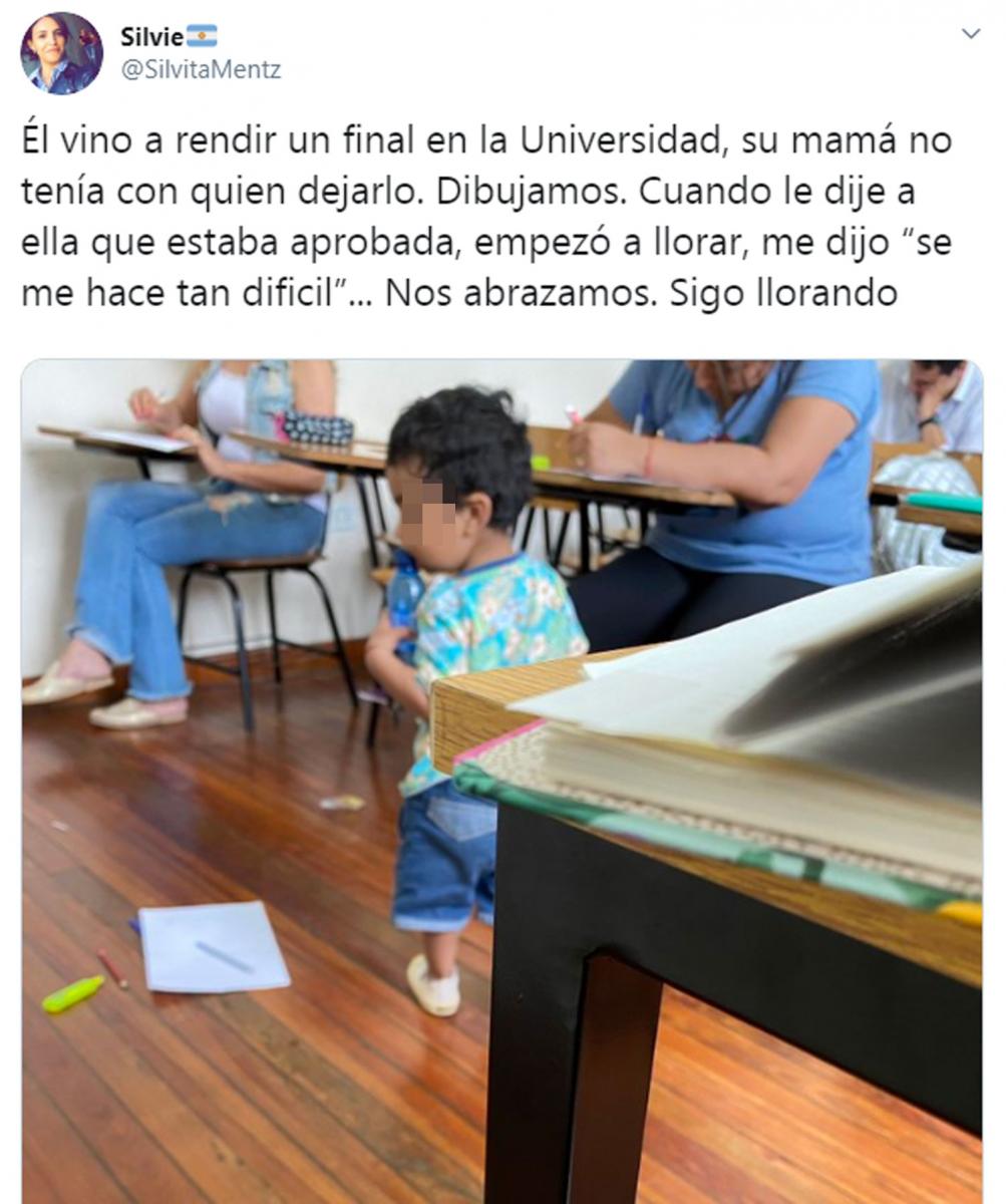 Fue a rendir con su bebé, aprobó y se largó a llorar: no sabés lo difícil que es para mí