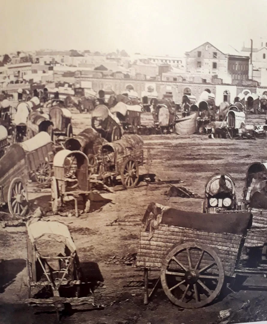 LA PLAZA MISERERE. Era uno de los puntos donde descansaban carretas y carreteros a mediados del siglo XIX 