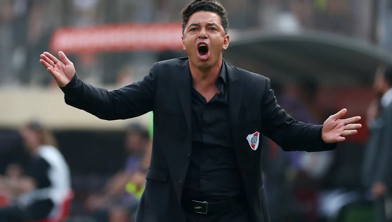 Así gritó el gol de Borré el entrenador Marcelo Gallardo. (Reuters)