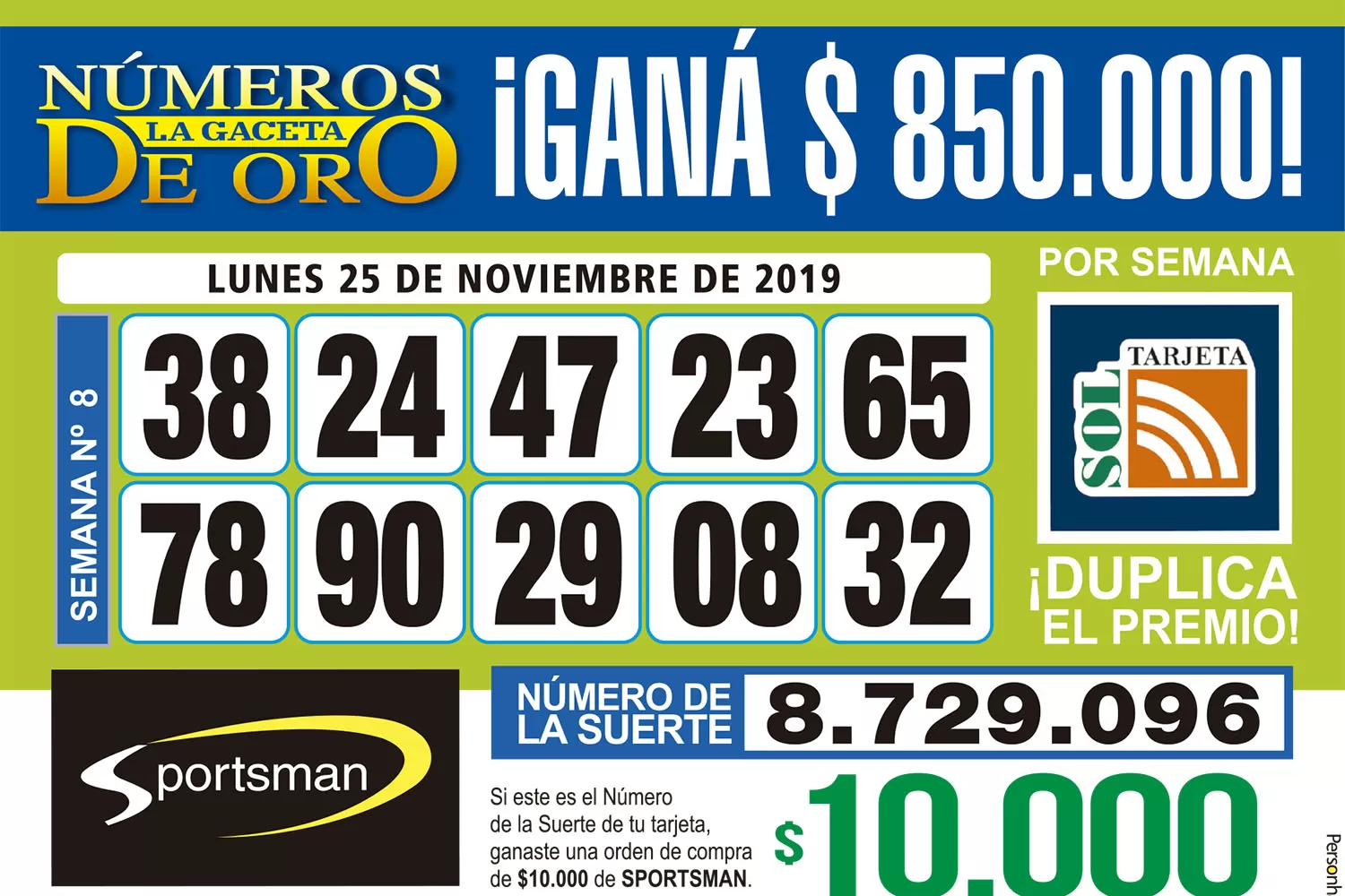 Los Números de Oro de LA GACETA