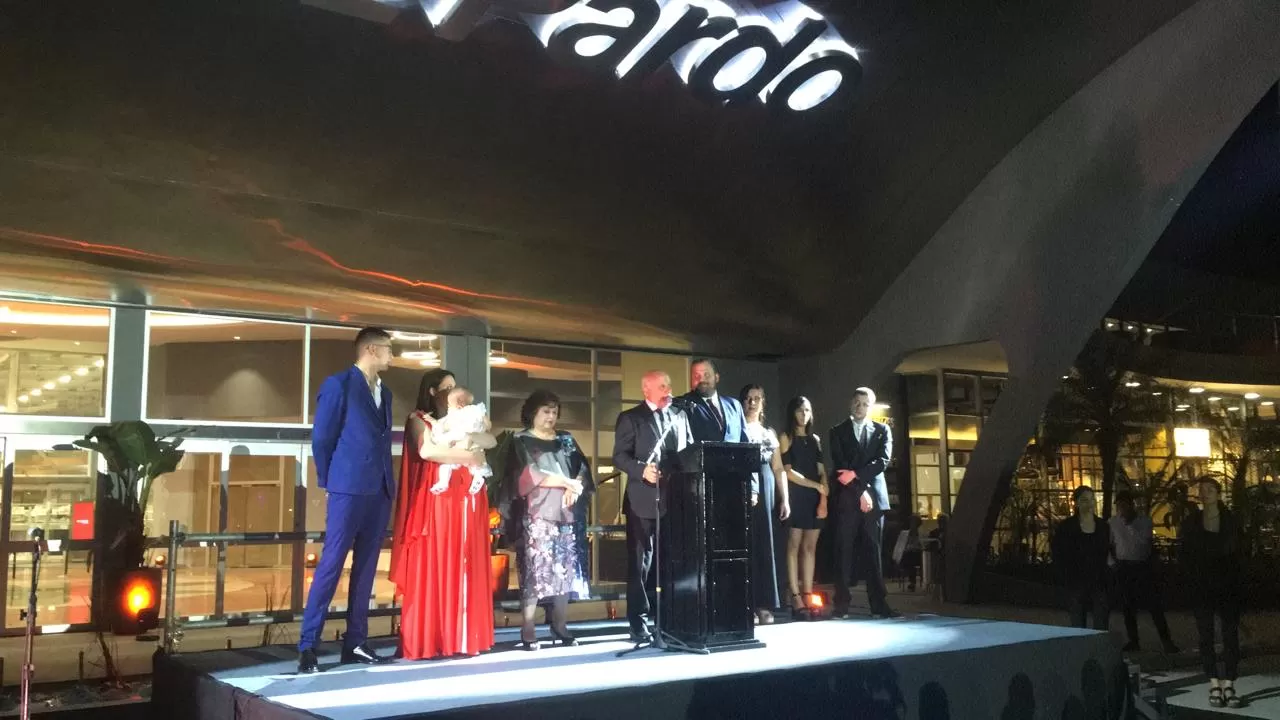 Néstor Gómez Pardo dirigió unas palabras para dejar inaugurado su cuarto centro de compras, ahora en Yerba Buena.