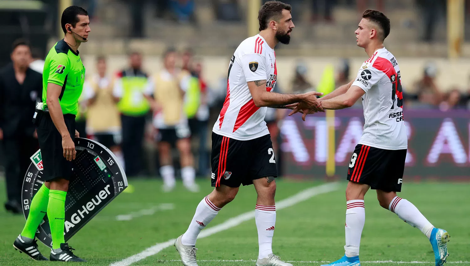 Lucas Pratto entró por Rafael Santos Borré en la final contra Flamengo. (Reuters)