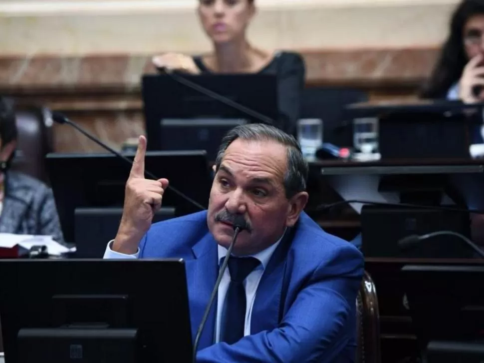 SENADOR CON LICENCIA SIN GOCE DE SUELDO. José Alperovich en una de sus intervenciones en la Cámara Alta. prensa senado-archvo