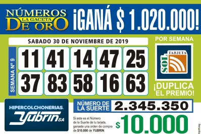 Los Números de Oro de LA GACETA