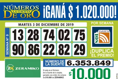 Los Números de Oro de LA GACETA