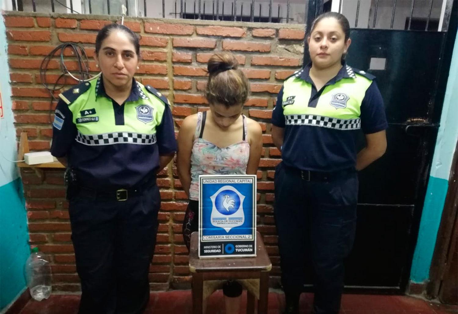 APREHENDIDA. La joven tiene 18 años.