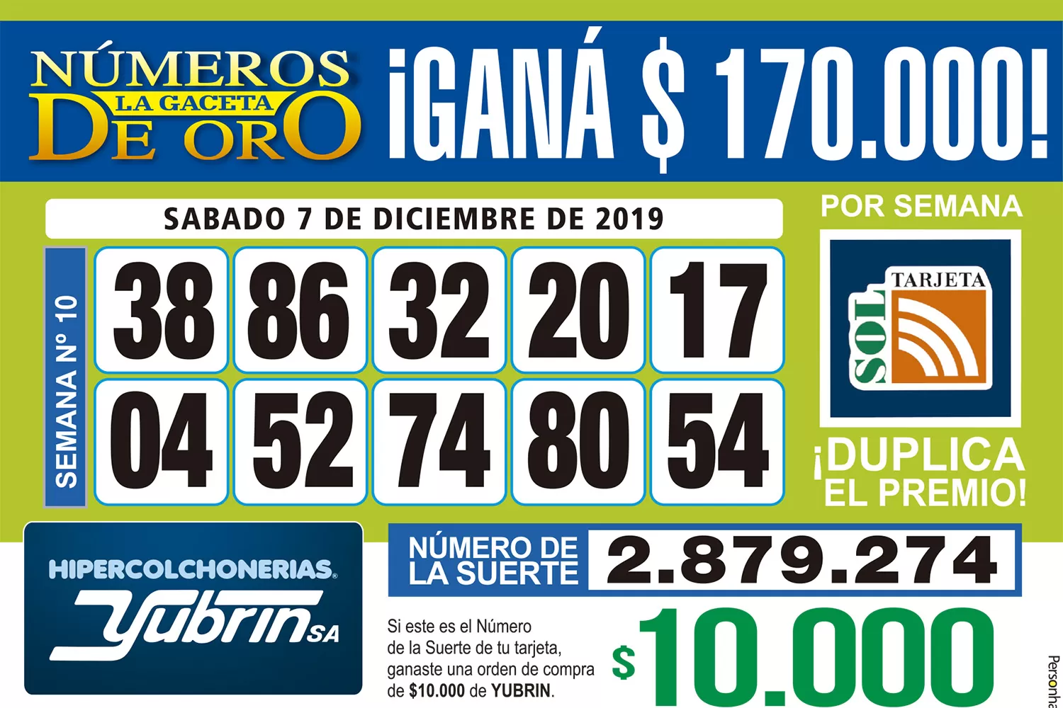 Los Números de Oro de LA GACETA