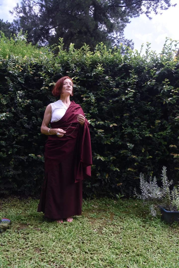 EN TUCUMÁN. Rigdzin Yudrön, con la vestimenta típica de los lama.