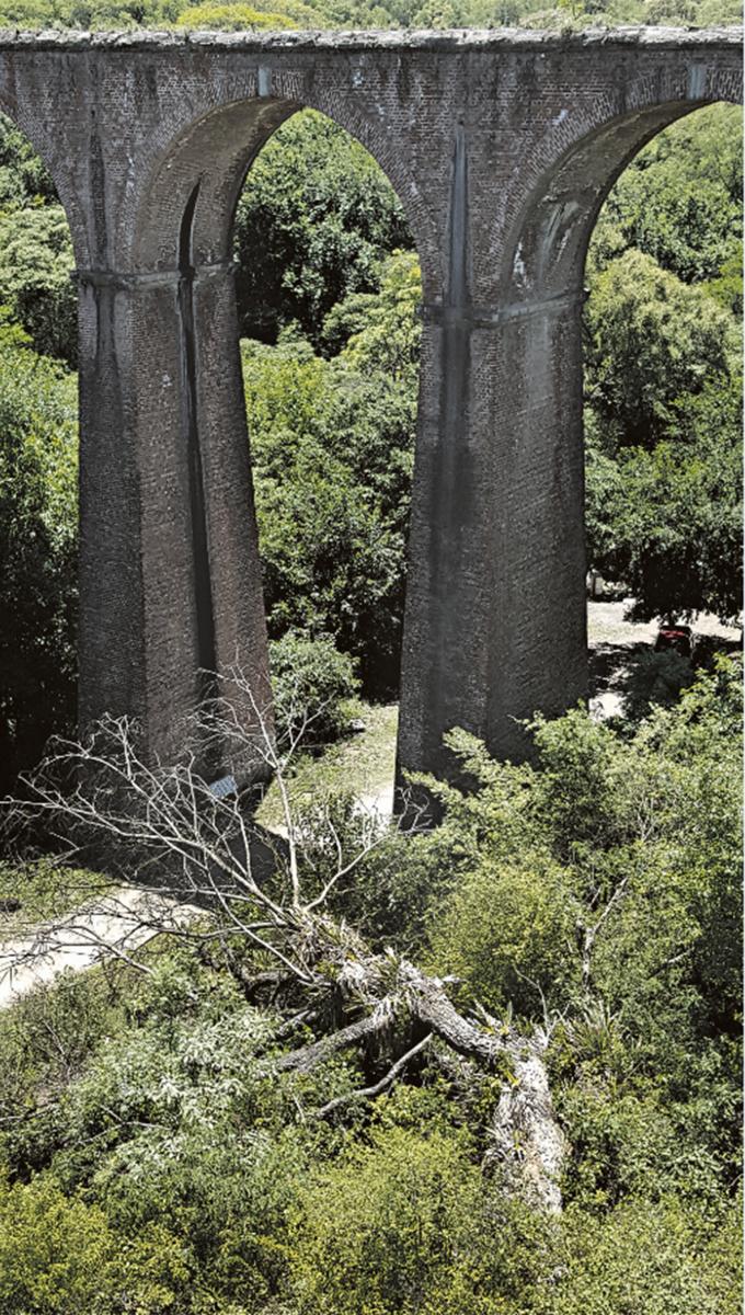 VIADUCTO EL SALADILLO.- Cercana a El Cadillal, la estructura muestra signos de deterioro. No se consigue aprovecharla en toda su magnitud, sobre todo para fines turísticos.