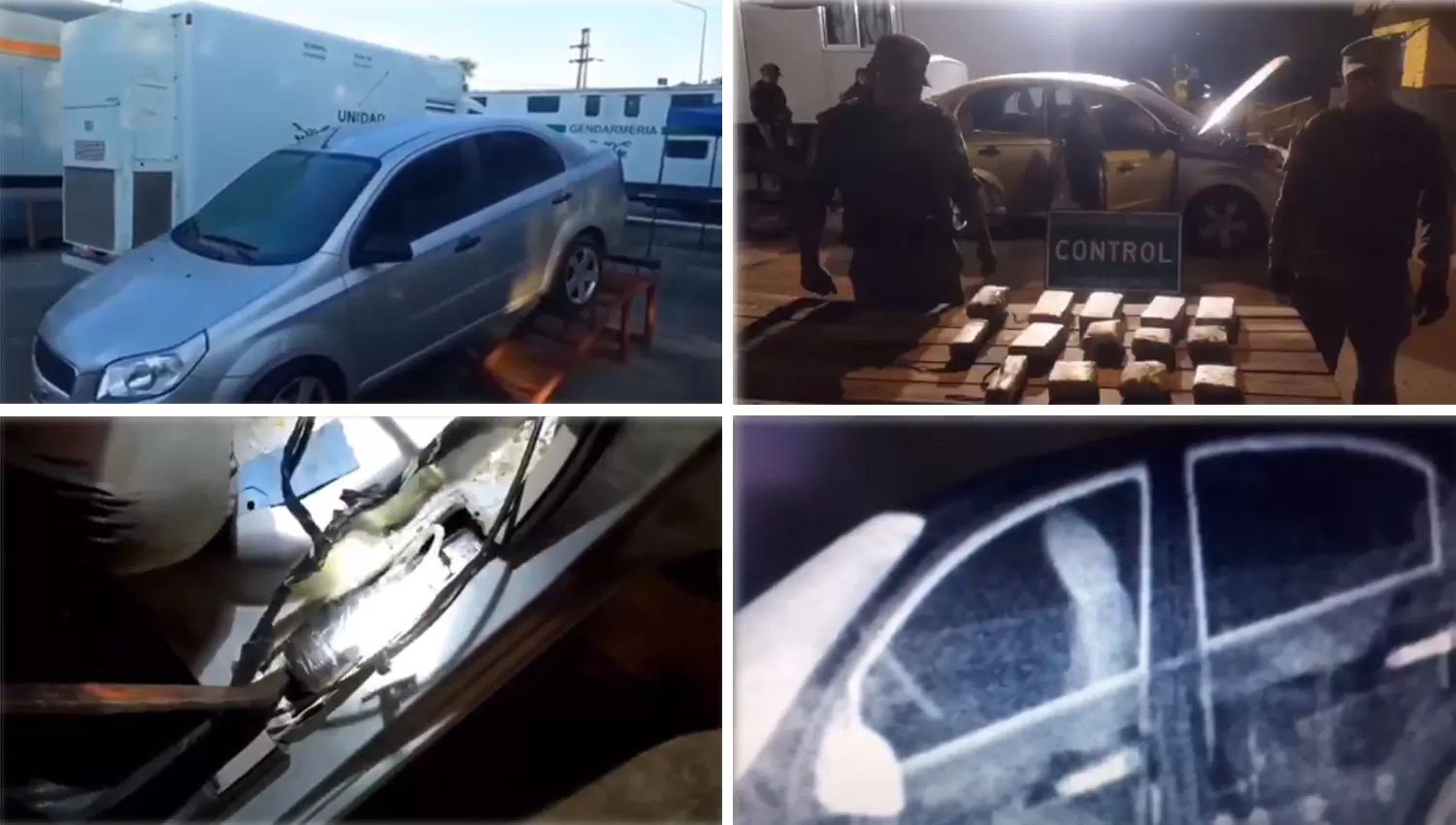 SOSPECHOSO. Un fuerte olor a pintura alertó a los gendarmes para inspeccionar el auto.