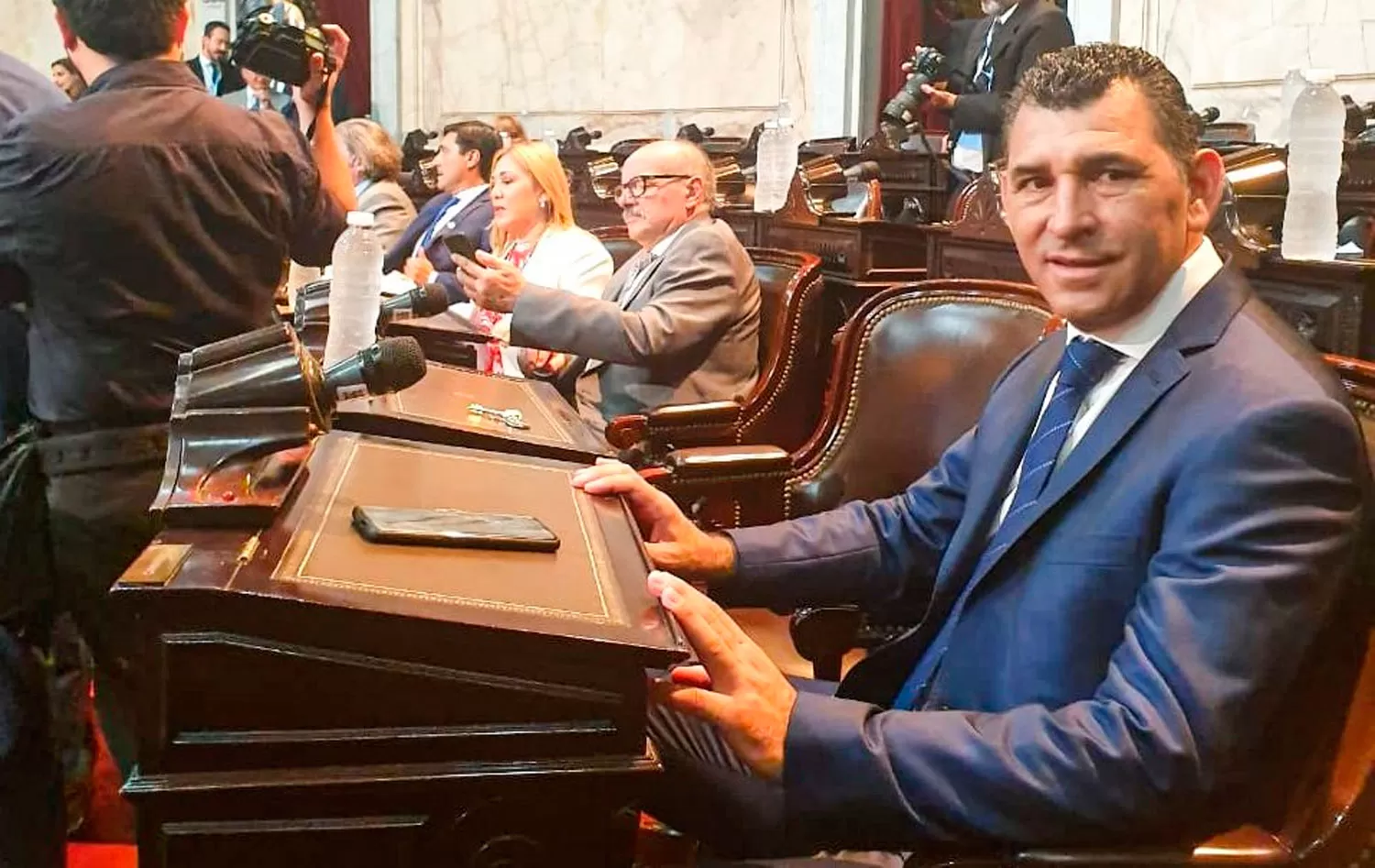 EN EL CONGRESO. Mario Leito, ocupando su banca.