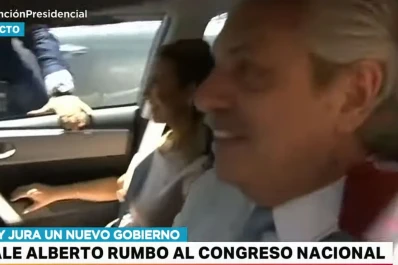 Alberto conducción: Fernández fue manejando hasta el Congreso para asumir como presidente