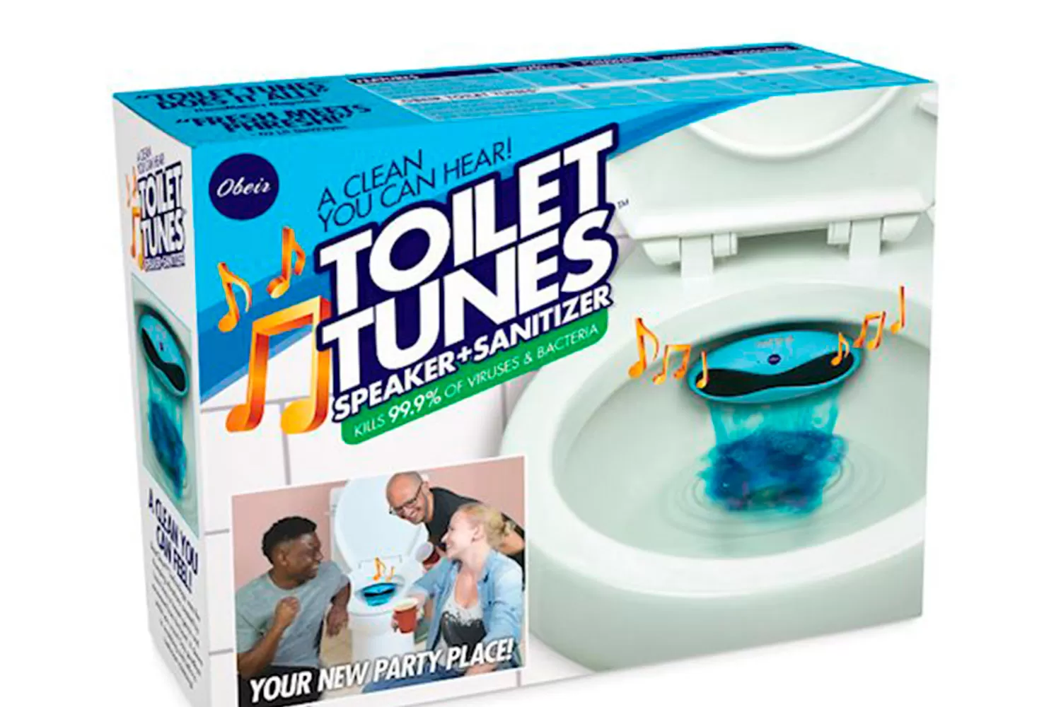 ÍNSÓLITO. ¿Alguna vez viste un parlante para inodoro? Pran-O y su caja te dicen que sí, pero... EUROPA PRESS