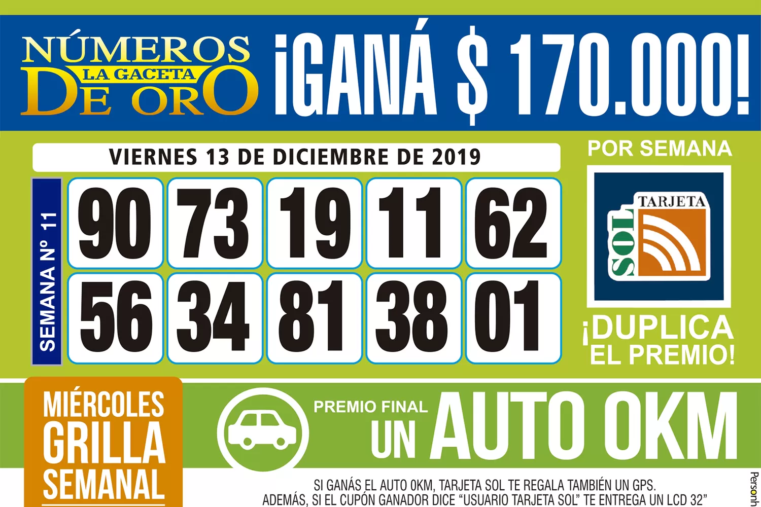 Los Números de Oro de LA GACETA