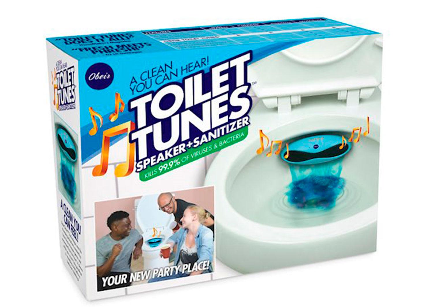 ÍNSÓLITO. ¿Alguna vez viste un parlante para inodoro? Pran-O y su caja te dicen que sí, pero... EUROPA PRESS