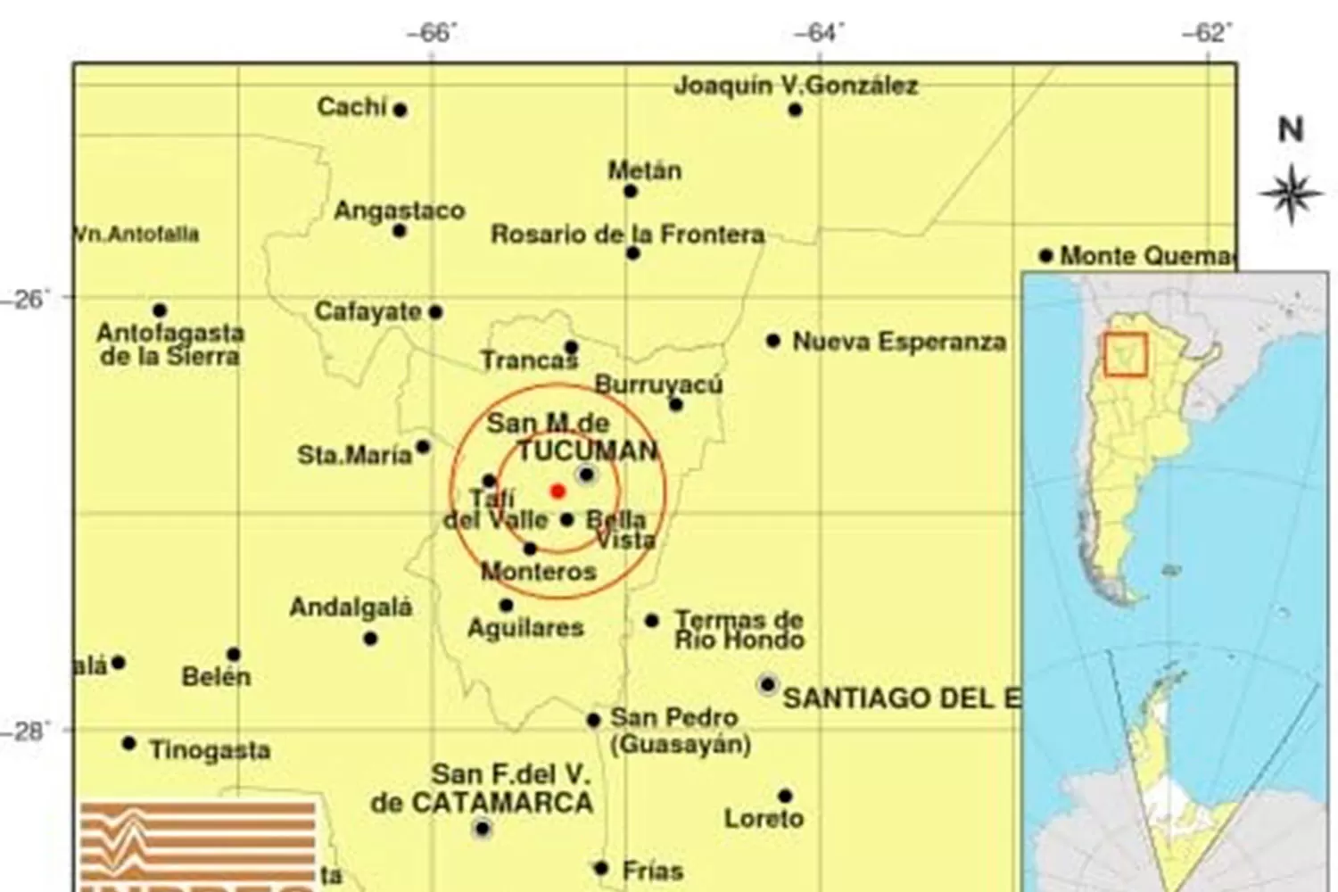 FUERTE. El temblor no duró mucho, pero se sintió con fuerza en varios puntos de la provinca. FOTO TOMADA DE IMPRES