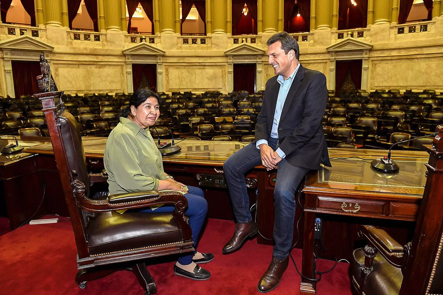 EN LA CÁMARA DE DIPUTADOS. Massa y Barrientos hablaron sobre la crisis.