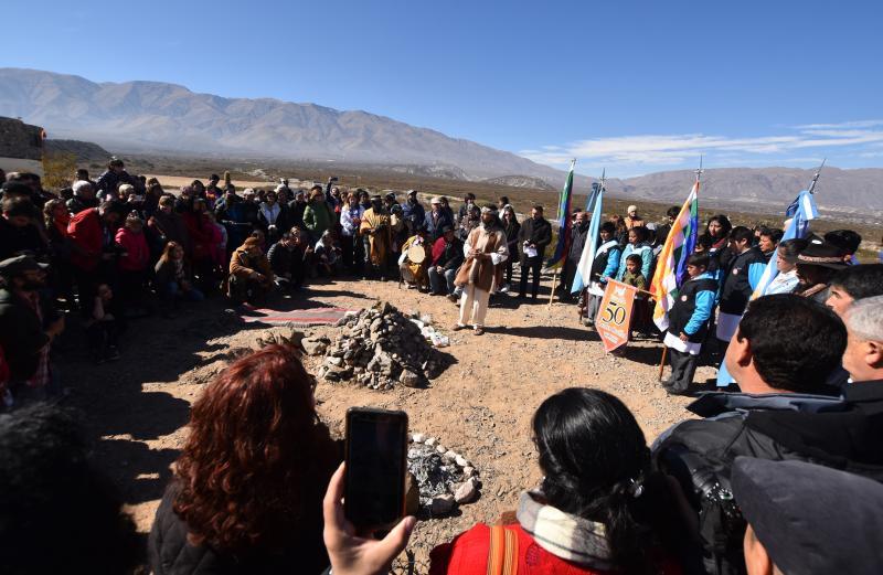 Una celebración del 1° de Agosto, Día de la Pachamama.