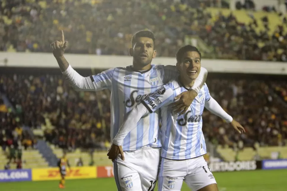 QUE SE CORTE LA RACHA. El gol de Javier Toledo, en el Hernando Siles, fue el ultimo oficial y fuera de casa para los tucumanos por torneos internacionales. la gaceta / archivo