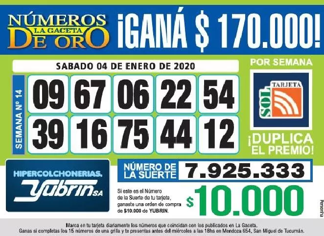 Los Números de Oro de LA GACETA