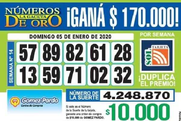 Los Números de Oro de LA GACETA