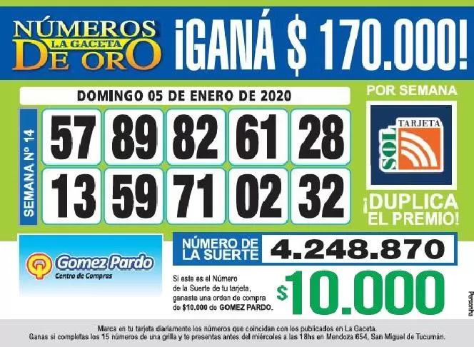 Los Números de Oro de LA GACETA