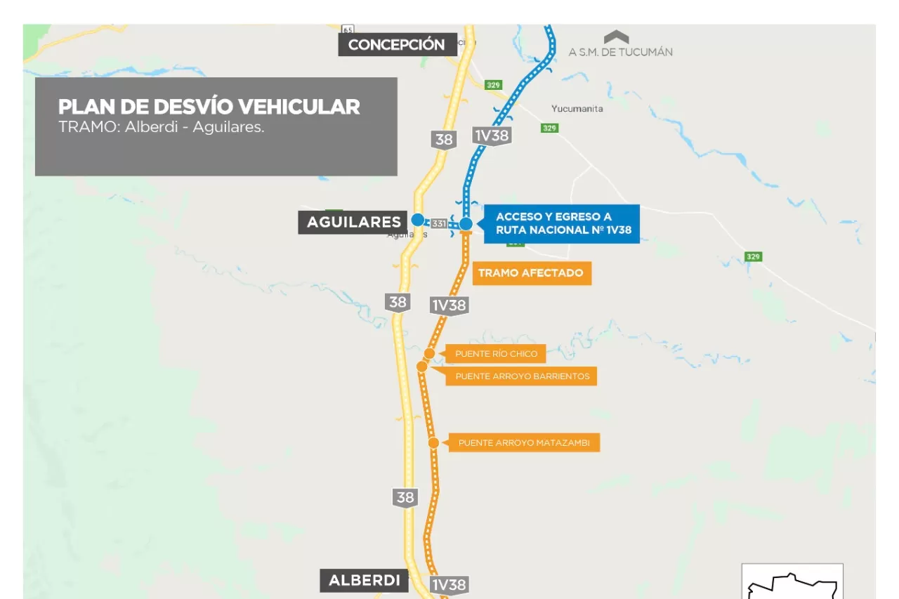 CORTES. Se desarrollaran entre las localidades de Aguilares y Alberdi.