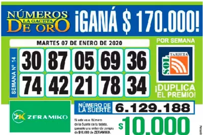 Los Números de Oro de LA GACETA