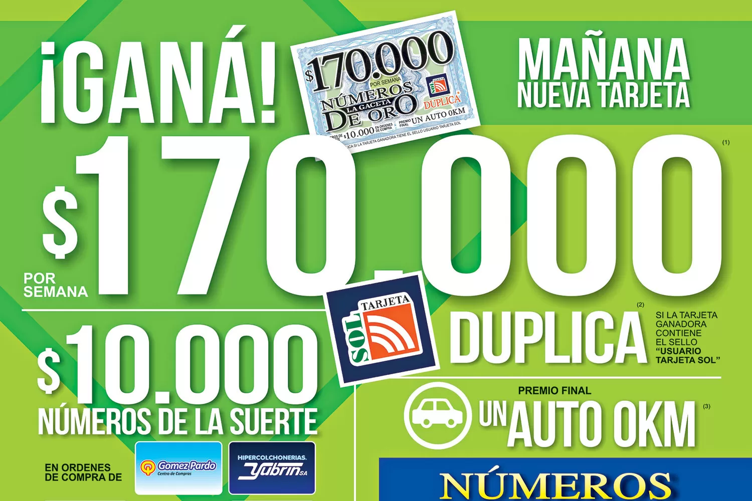 Dos ganadores se repartieron los $170.000 de los Números de Oro