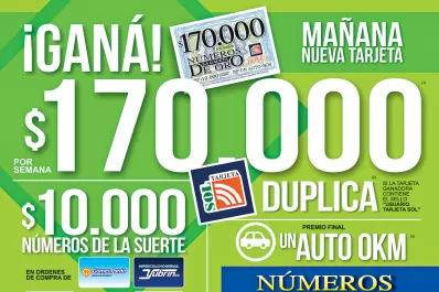 Dos ganadores se repartieron los $170.000 de los Números de Oro