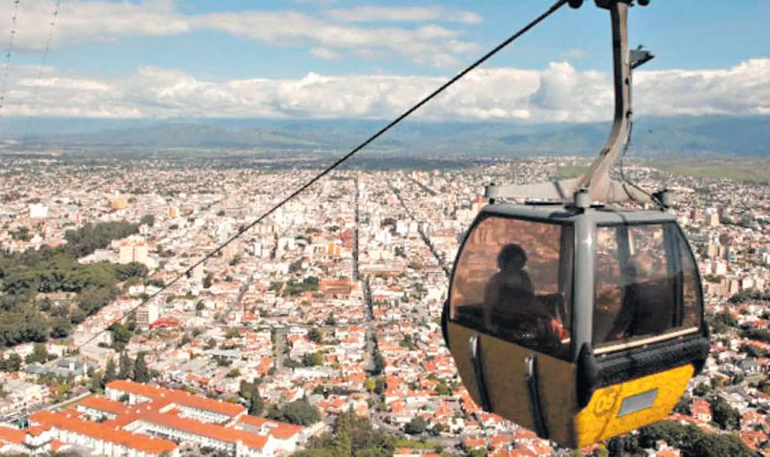 Subí en teleférico hasta el San Bernardo
