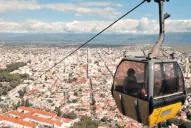 Subí en teleférico hasta el San Bernardo