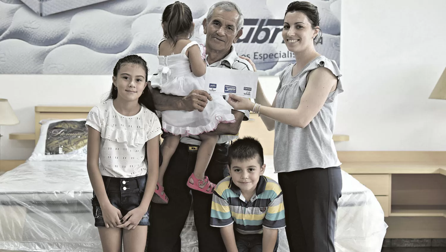 Con la orden de compra, adquirió un colchón en Yubrín