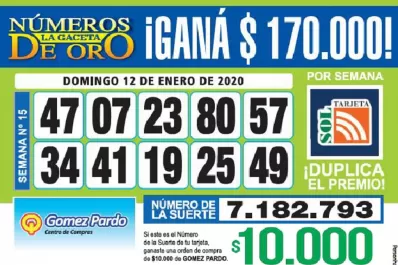 Los Números de Oro de LA GACETA