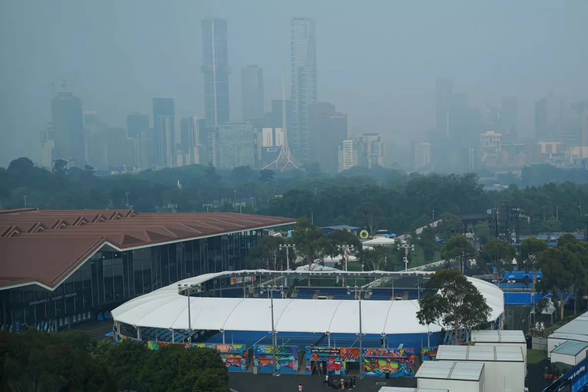 Humo en el Abierto de Australia.