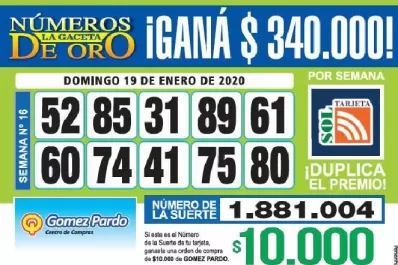 Los Números de Oro de LA GACETA