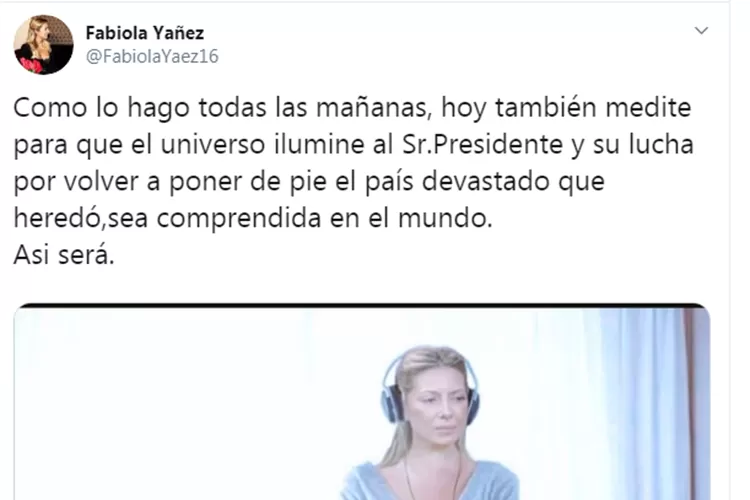 El falso tuit al que hizo referencia el Presidente.