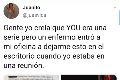 No quiero que pienses que soy un loco acosador: entró a su oficina y le dejó un paquete con una carta