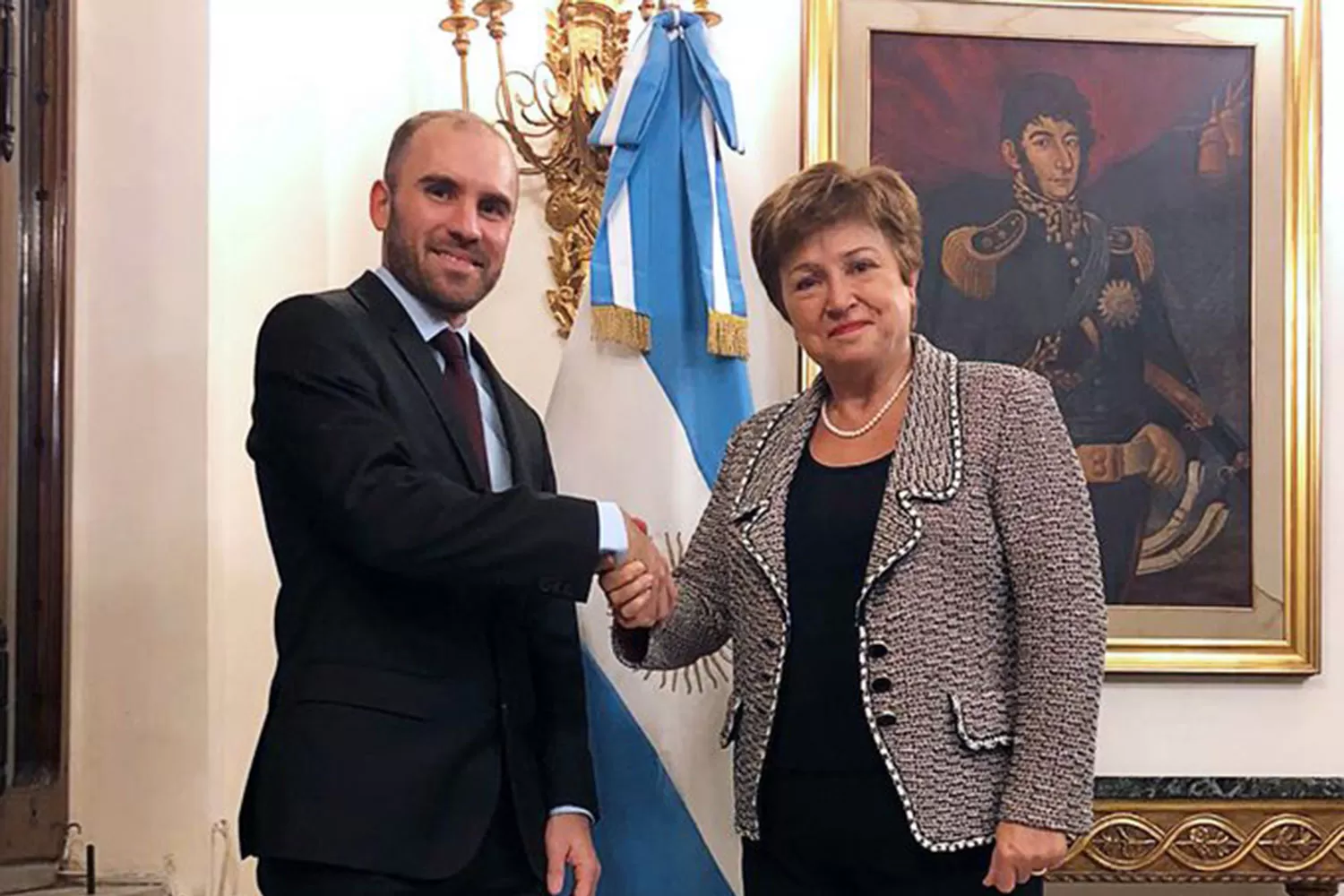 Encuentro clave, en Roma, entre el ministro Guzmán y la directora del FMI